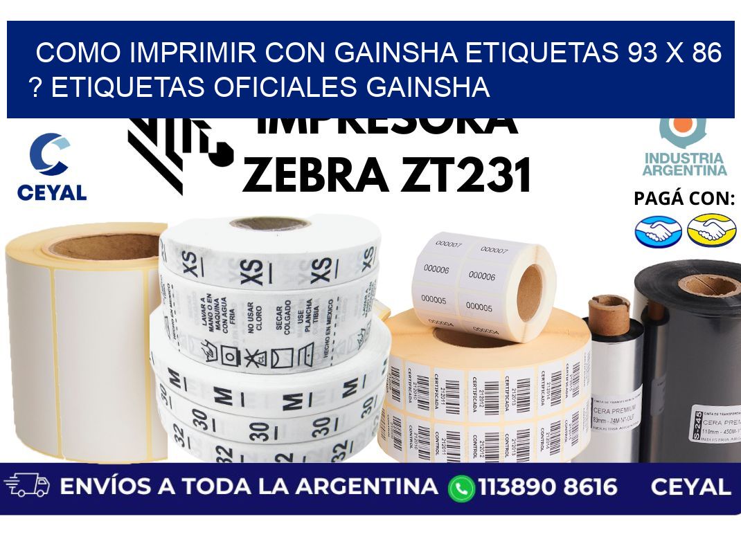 como imprimir con gainsha etiquetas 93 x 86 ? etiquetas oficiales gainsha