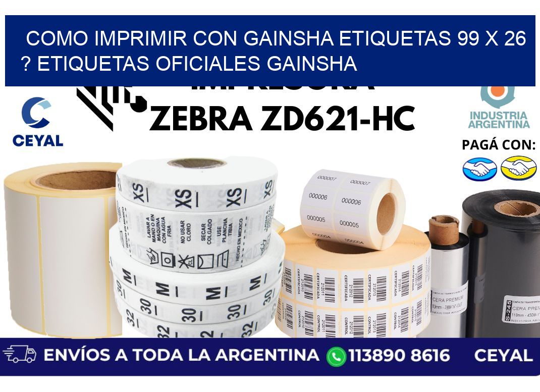 como imprimir con gainsha etiquetas 99 x 26 ? etiquetas oficiales gainsha