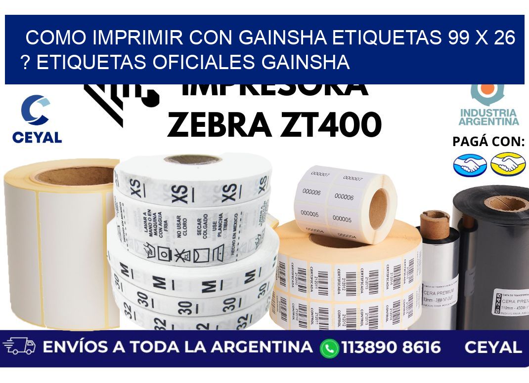 como imprimir con gainsha etiquetas 99 x 26 ? etiquetas oficiales gainsha