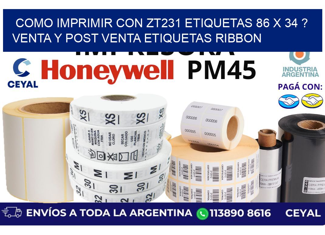 como imprimir con zt231 etiquetas 86 x 34 ? Venta y post venta etiquetas ribbon