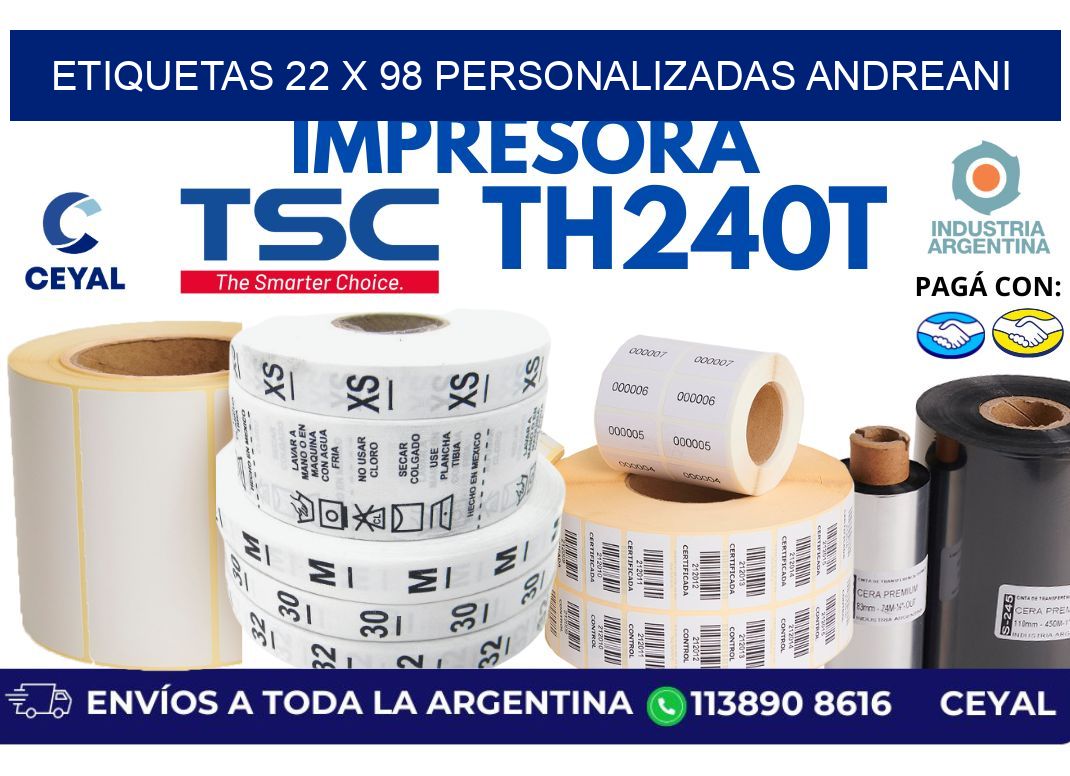 etiquetas 22 x 98 personalizadas andreani