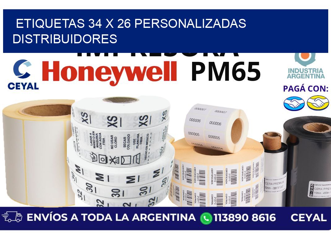 etiquetas 34 x 26 personalizadas distribuidores