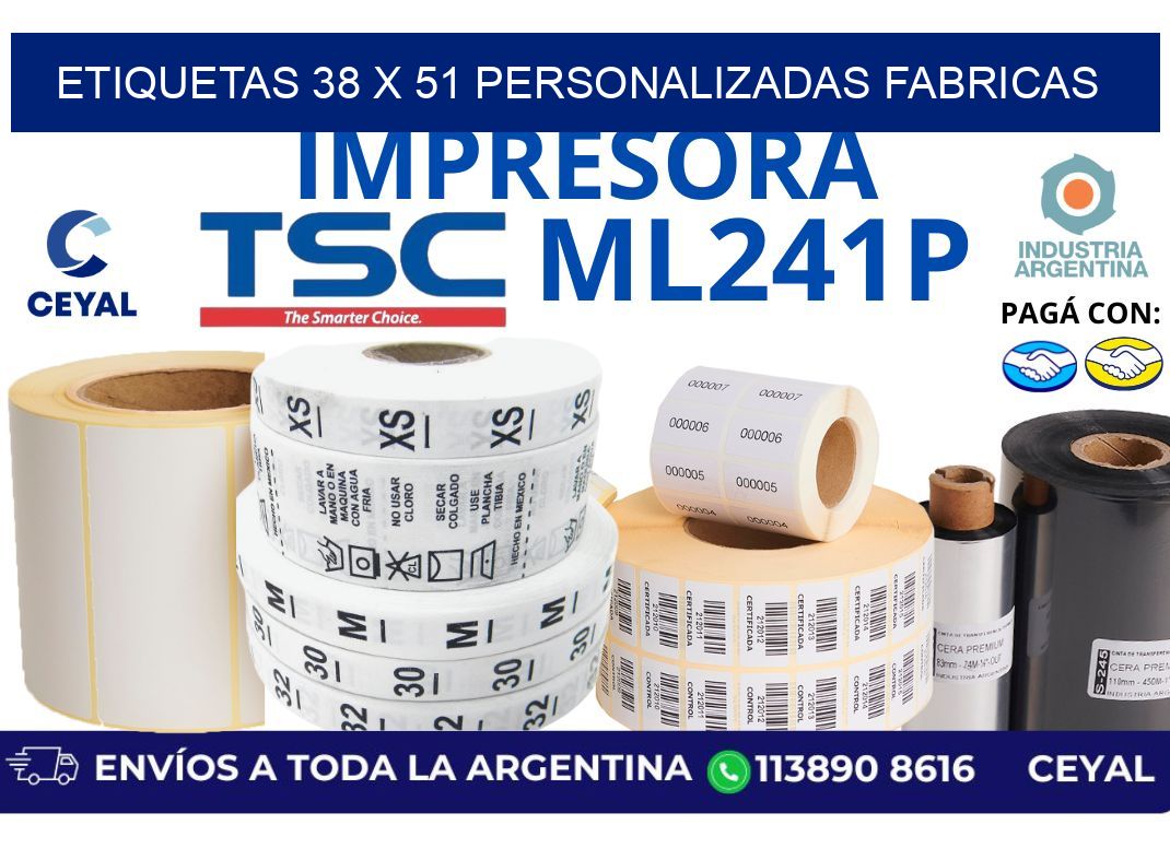 etiquetas 38 x 51 personalizadas fabricas