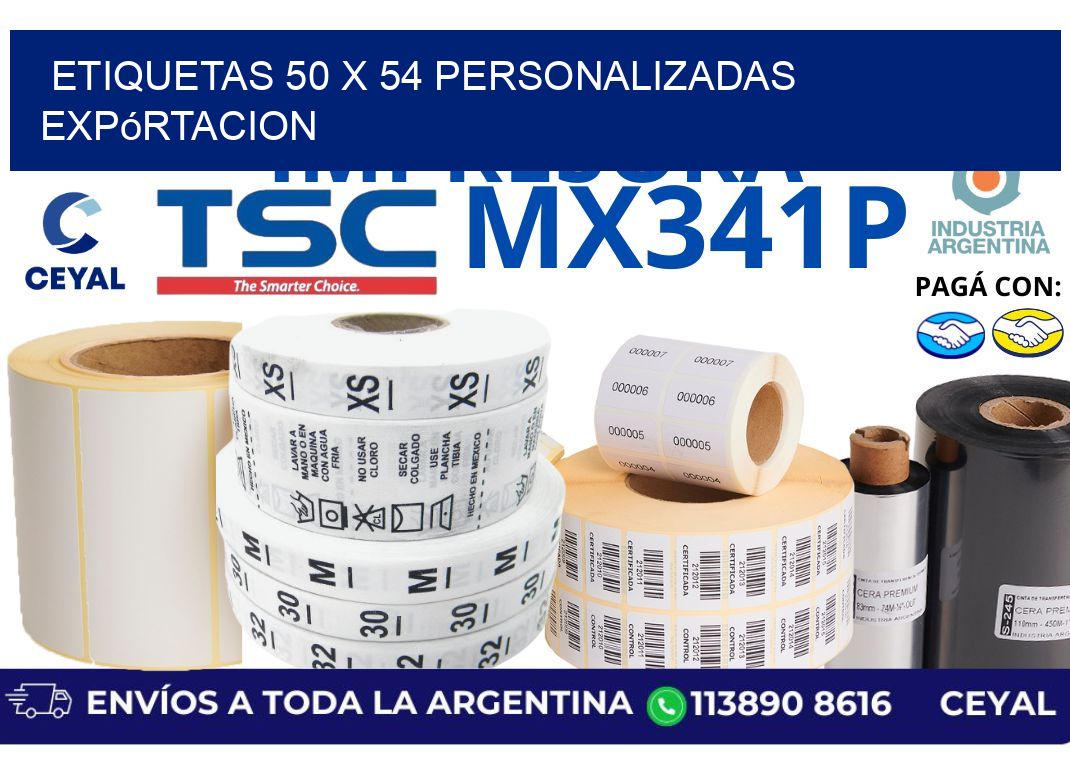etiquetas 50 x 54 personalizadas expórtacion