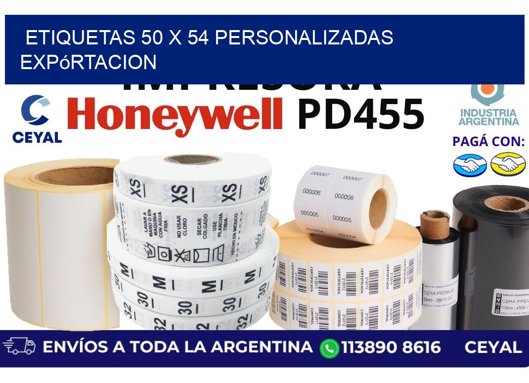 etiquetas 50 x 54 personalizadas expórtacion