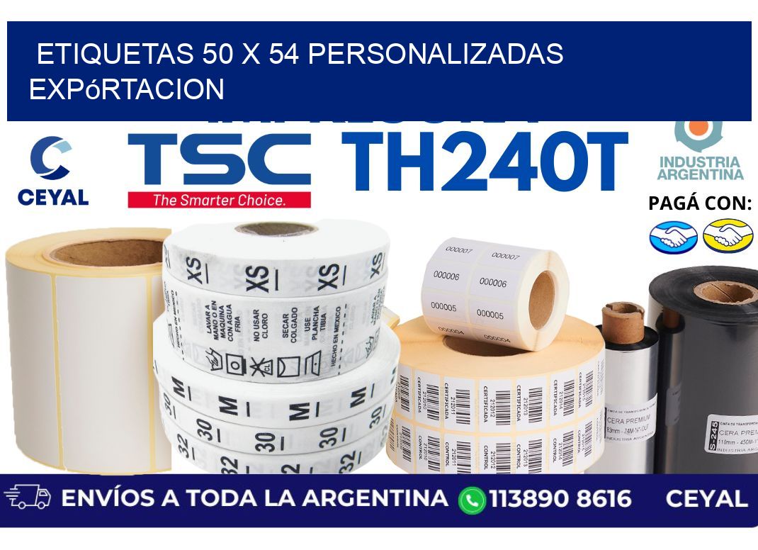etiquetas 50 x 54 personalizadas expórtacion