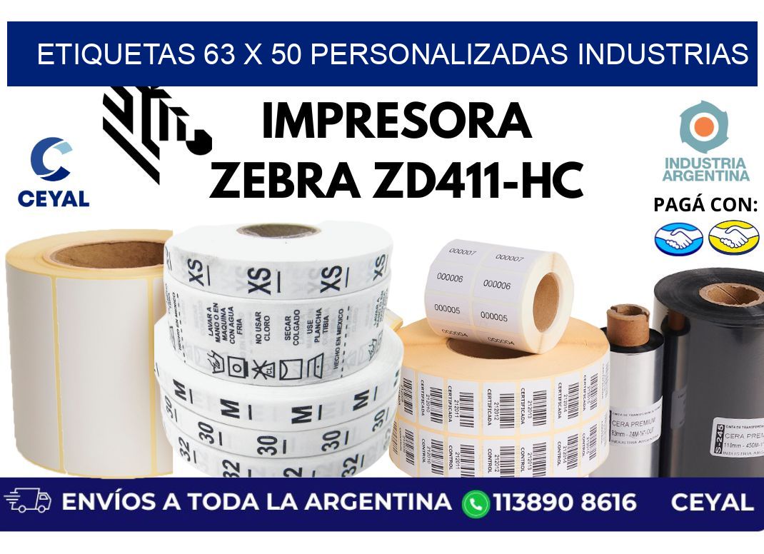 etiquetas 63 x 50 personalizadas industrias