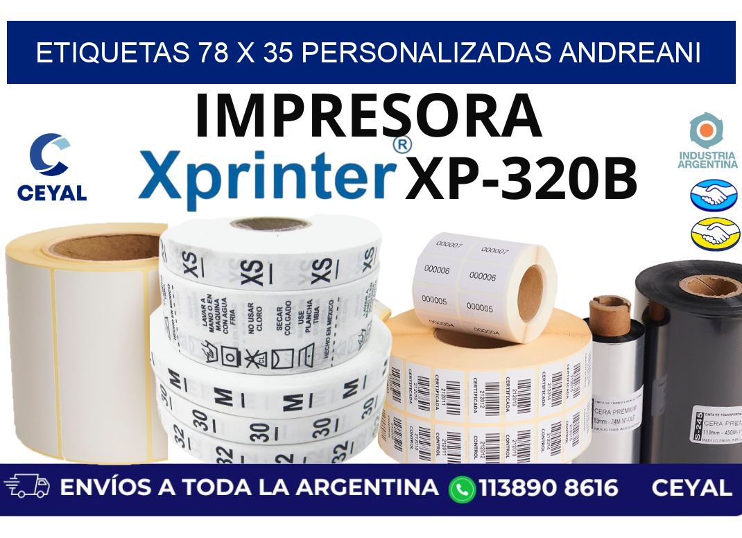 etiquetas 78 x 35 personalizadas andreani