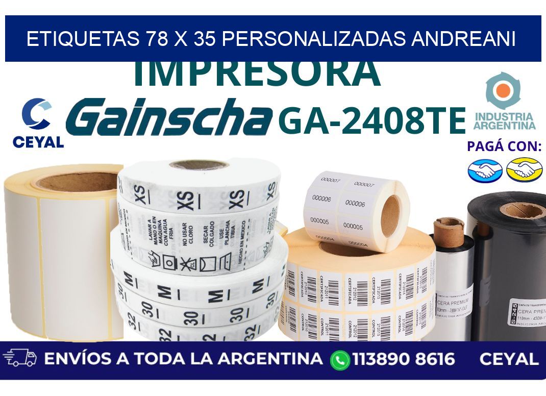 etiquetas 78 x 35 personalizadas andreani