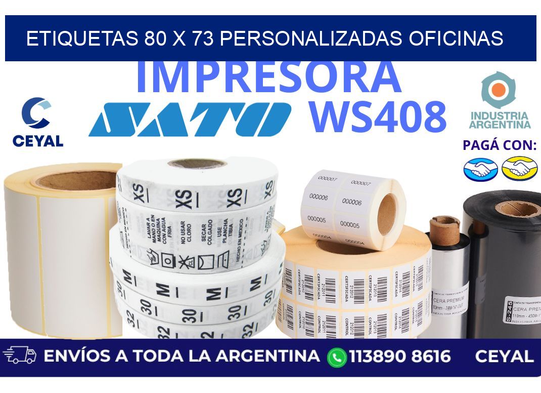 etiquetas 80 x 73 personalizadas oficinas