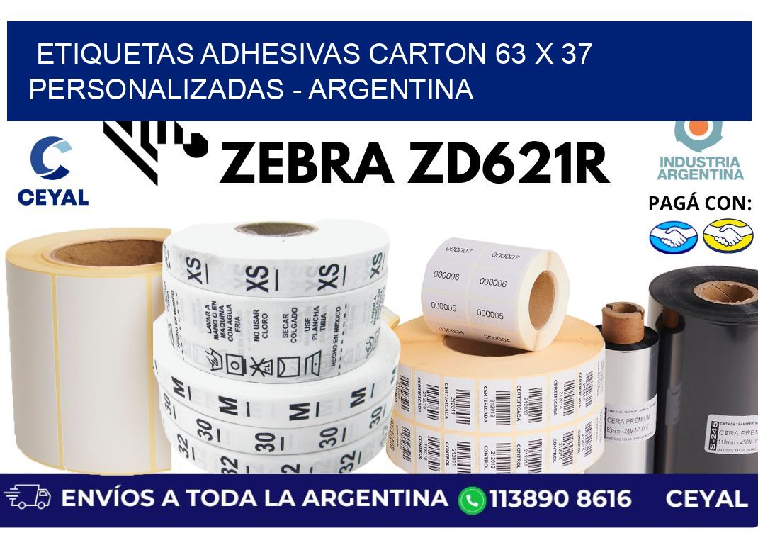 etiquetas adhesivas carton 63 x 37 personalizadas – Argentina