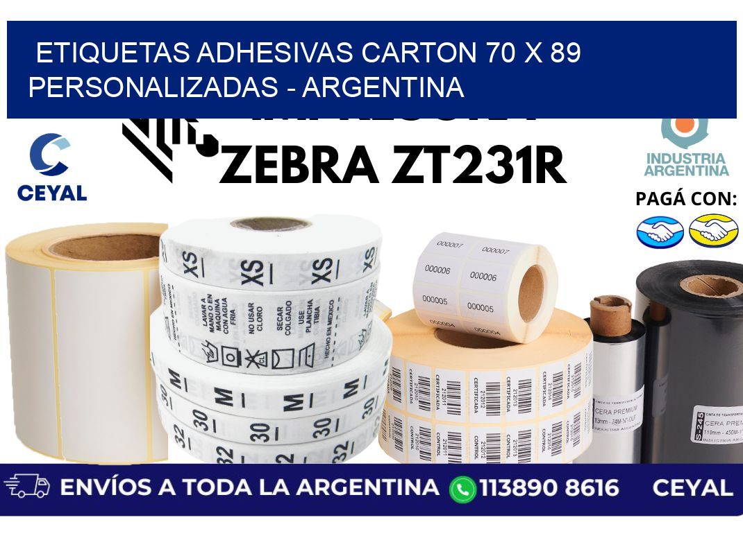 etiquetas adhesivas carton 70 x 89 personalizadas – Argentina