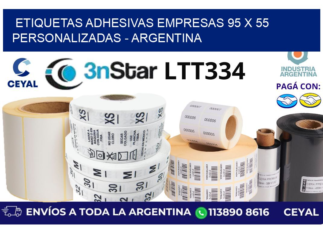 etiquetas adhesivas empresas 95 x 55 personalizadas - Argentina