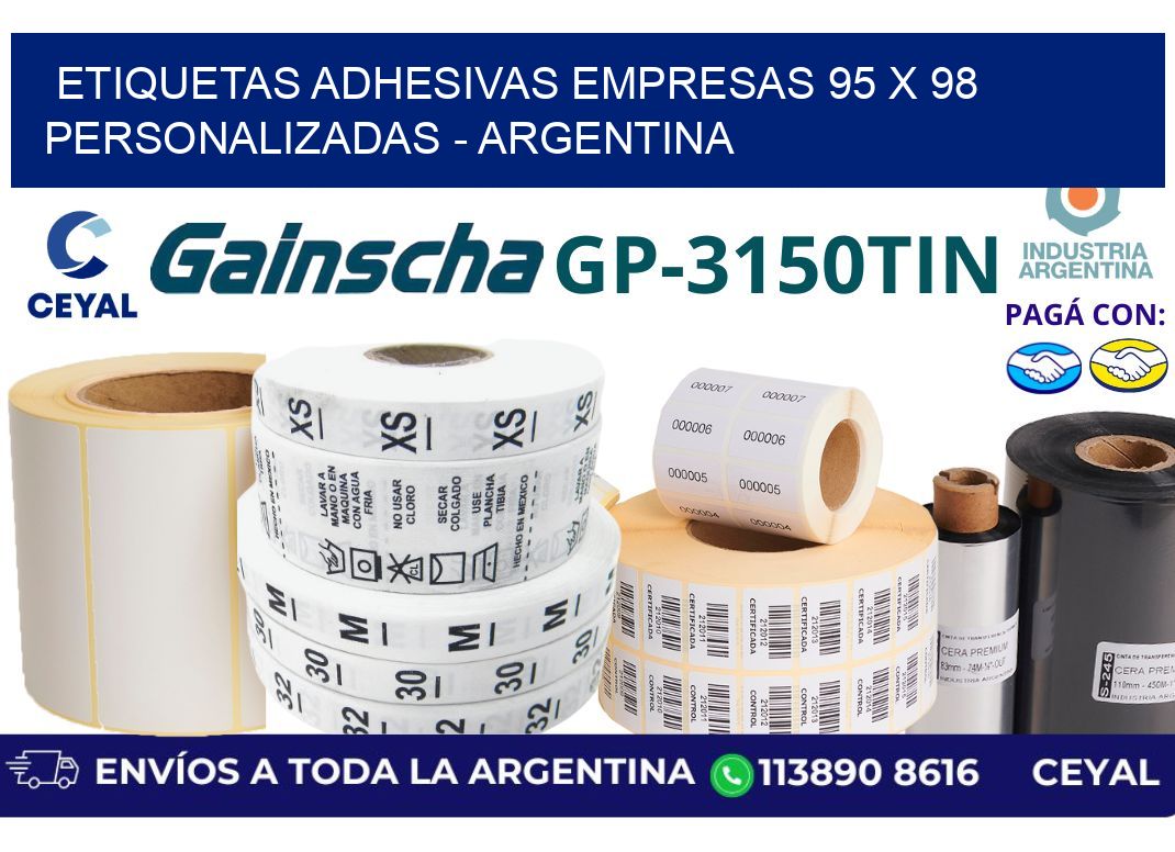 etiquetas adhesivas empresas 95 x 98 personalizadas - Argentina