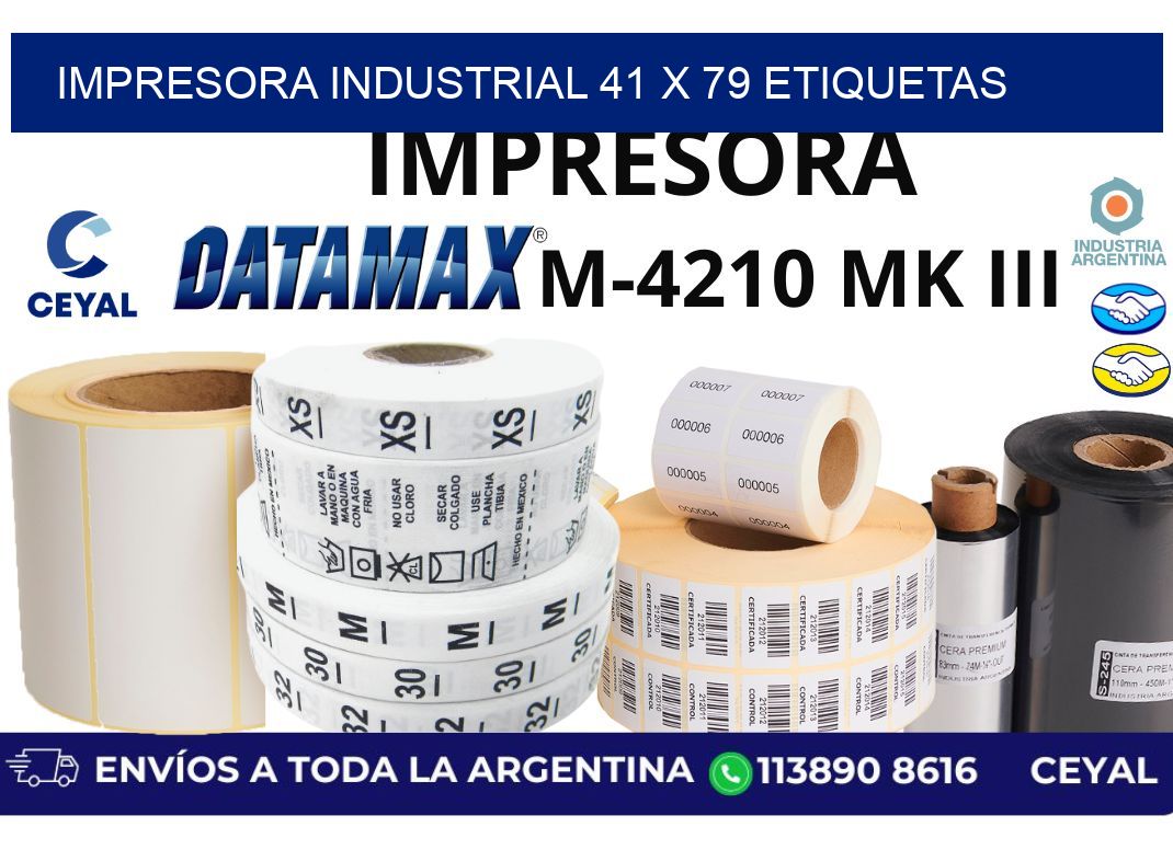 impresora industrial 41 x 79 etiquetas