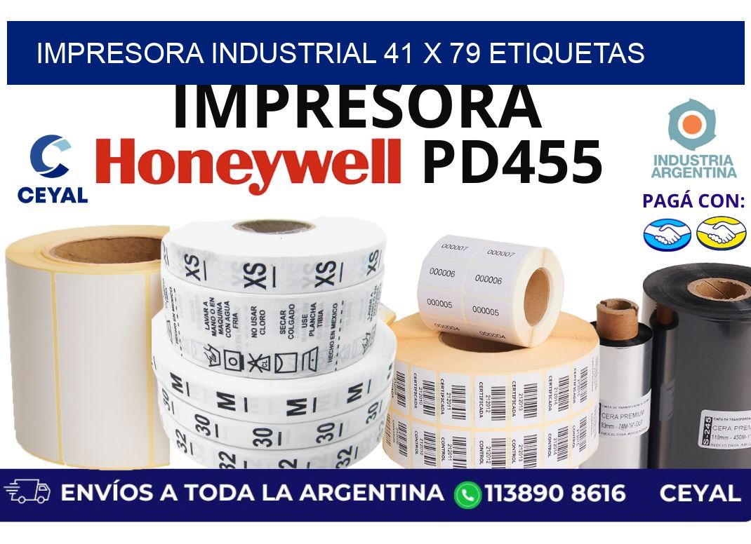 impresora industrial 41 x 79 etiquetas