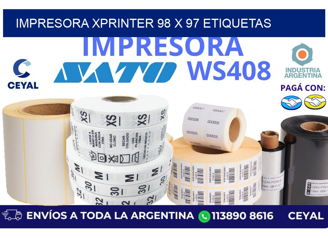 impresora xprinter 98 x 97 etiquetas