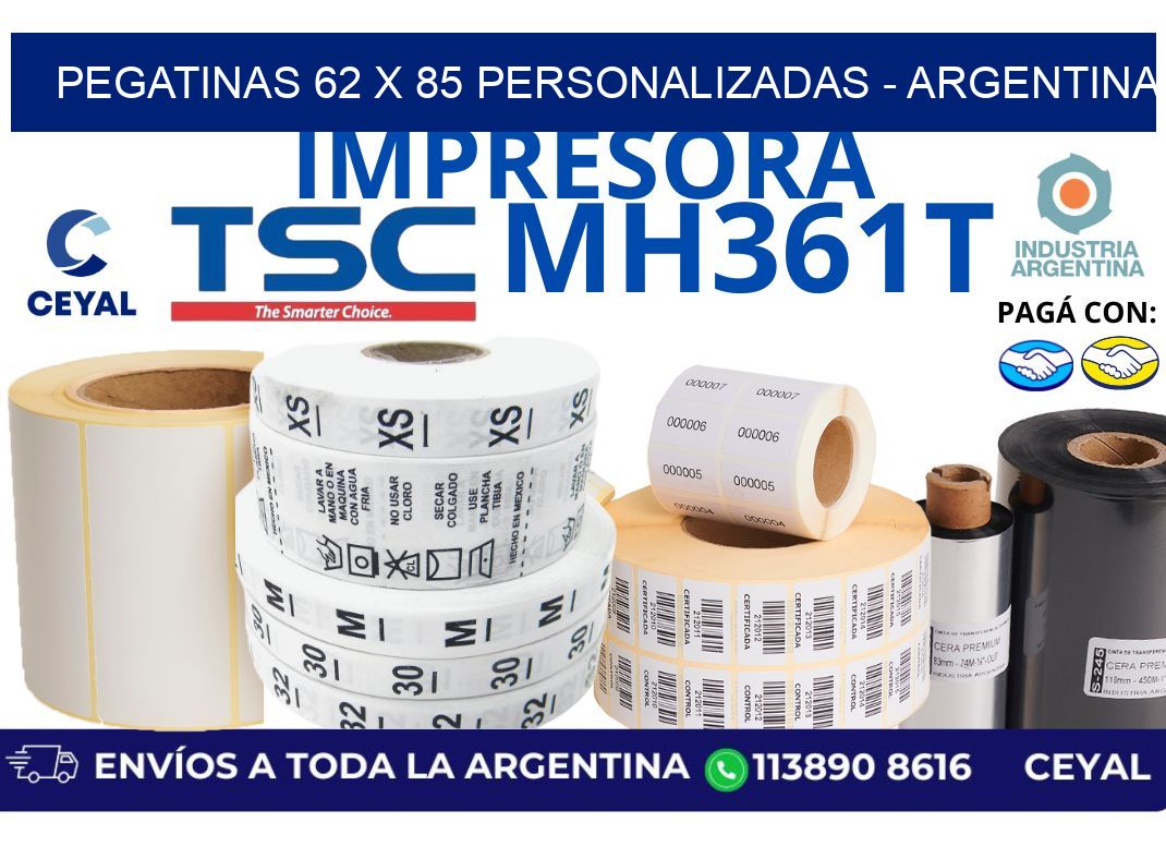 pegatinas 62 x 85 personalizadas - Argentina