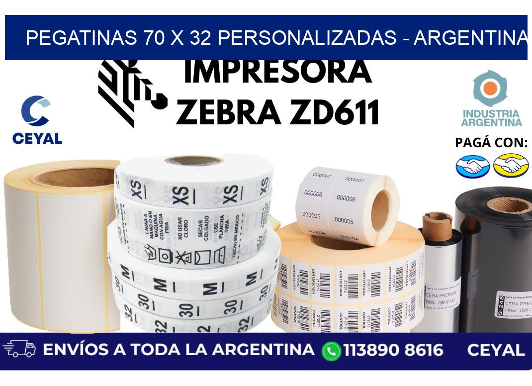 pegatinas 70 x 32 personalizadas – Argentina