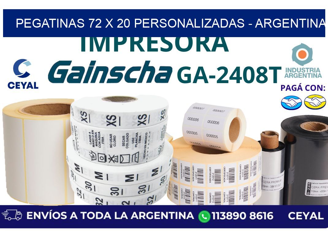 pegatinas 72 x 20 personalizadas - Argentina