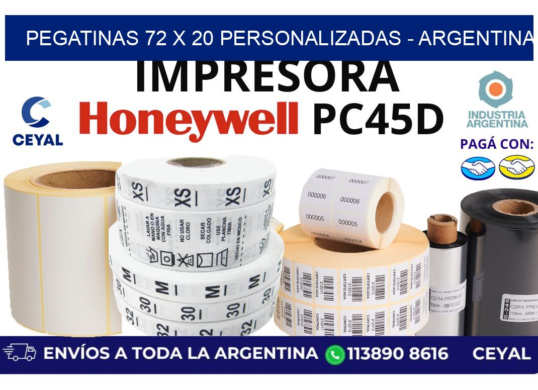 pegatinas 72 x 20 personalizadas - Argentina