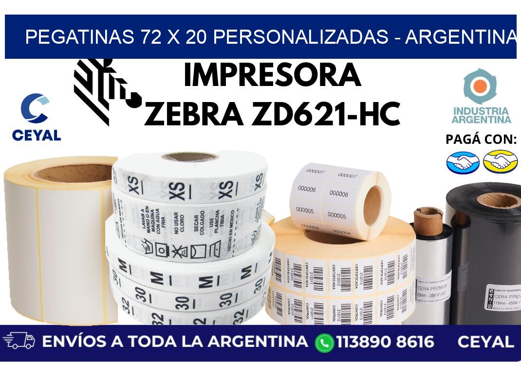 pegatinas 72 x 20 personalizadas – Argentina