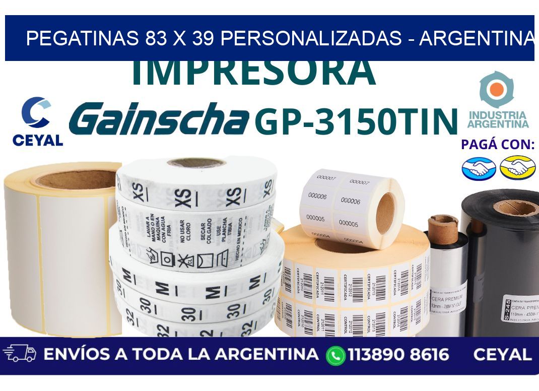 pegatinas 83 x 39 personalizadas – Argentina