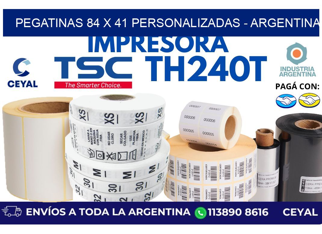 pegatinas 84 x 41 personalizadas - Argentina