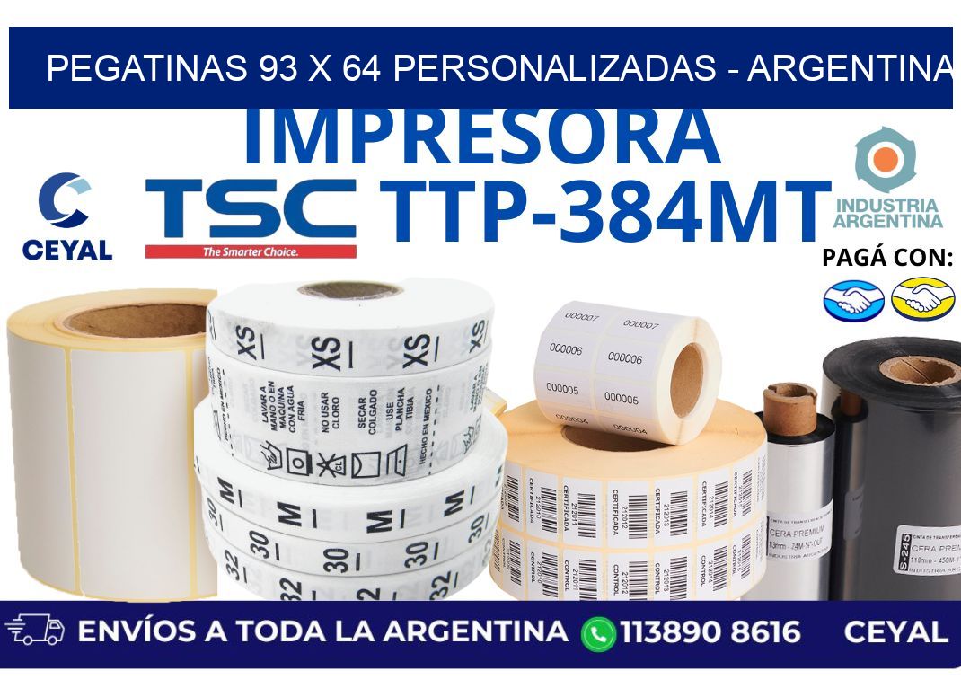 pegatinas 93 x 64 personalizadas – Argentina