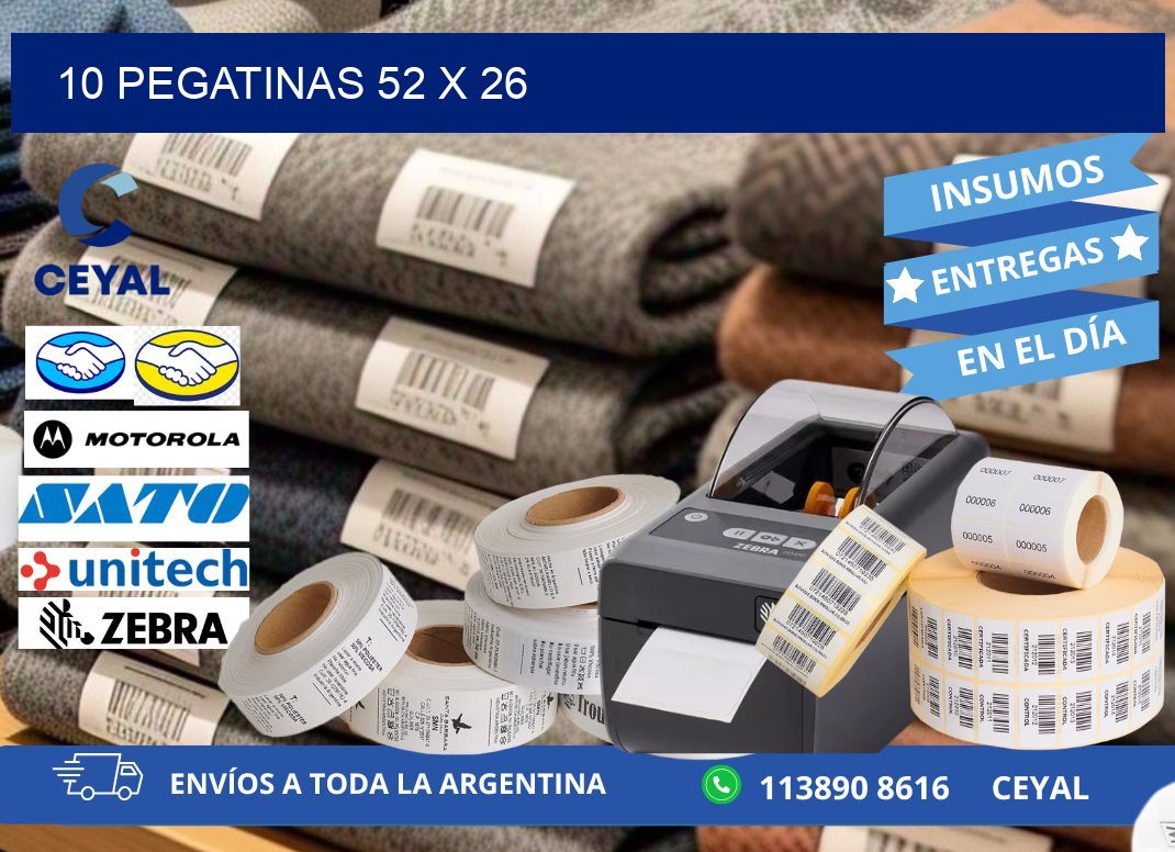 10 PEGATINAS 52 x 26