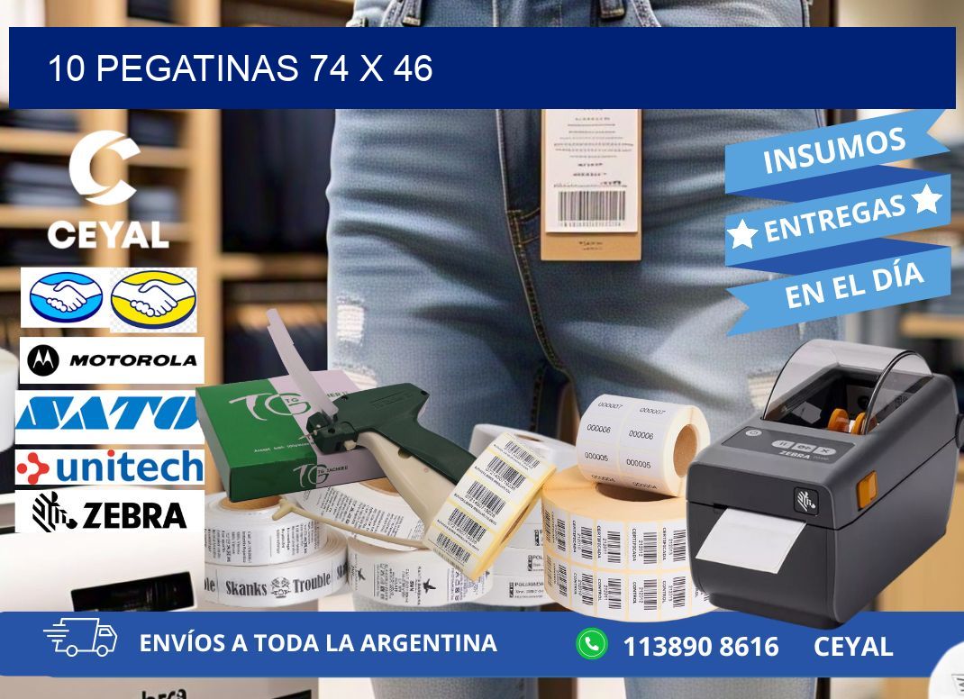 10 PEGATINAS 74 x 46