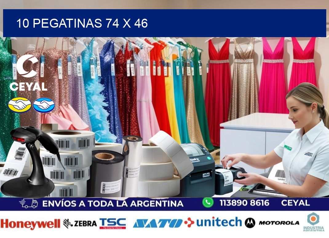 10 PEGATINAS 74 x 46