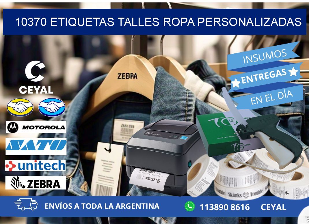 10370 ETIQUETAS TALLES ROPA PERSONALIZADAS