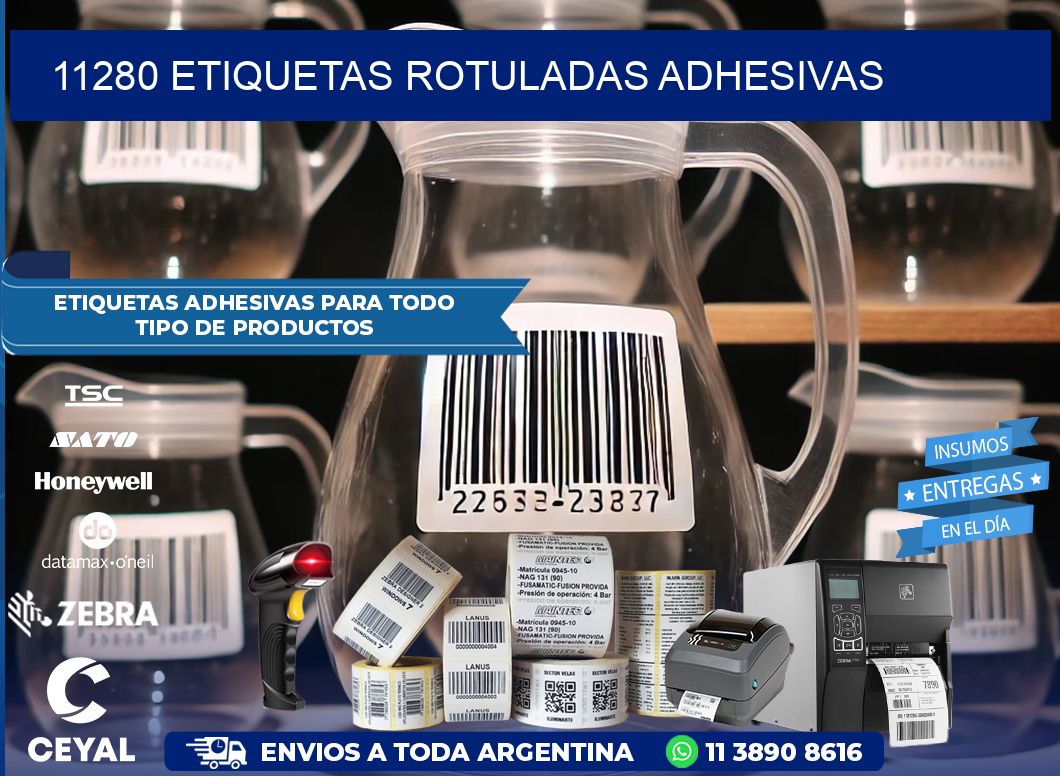 11280 etiquetas rotuladas adhesivas