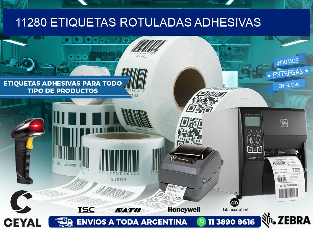 11280 etiquetas rotuladas adhesivas
