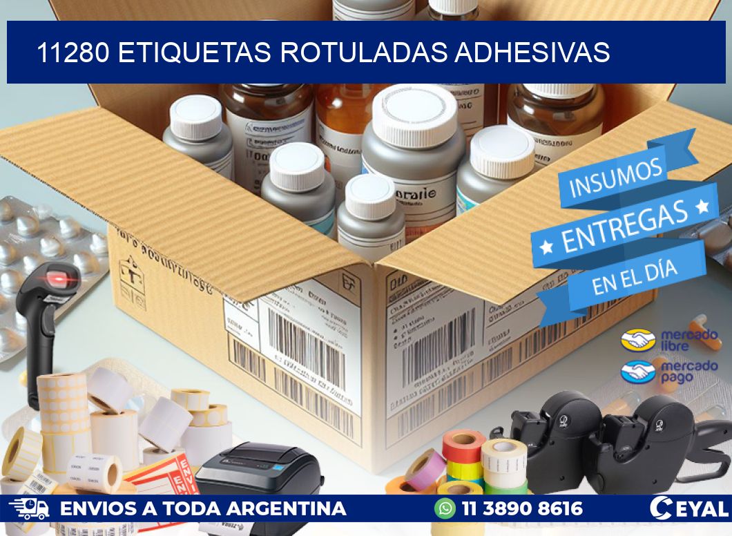 11280 etiquetas rotuladas adhesivas