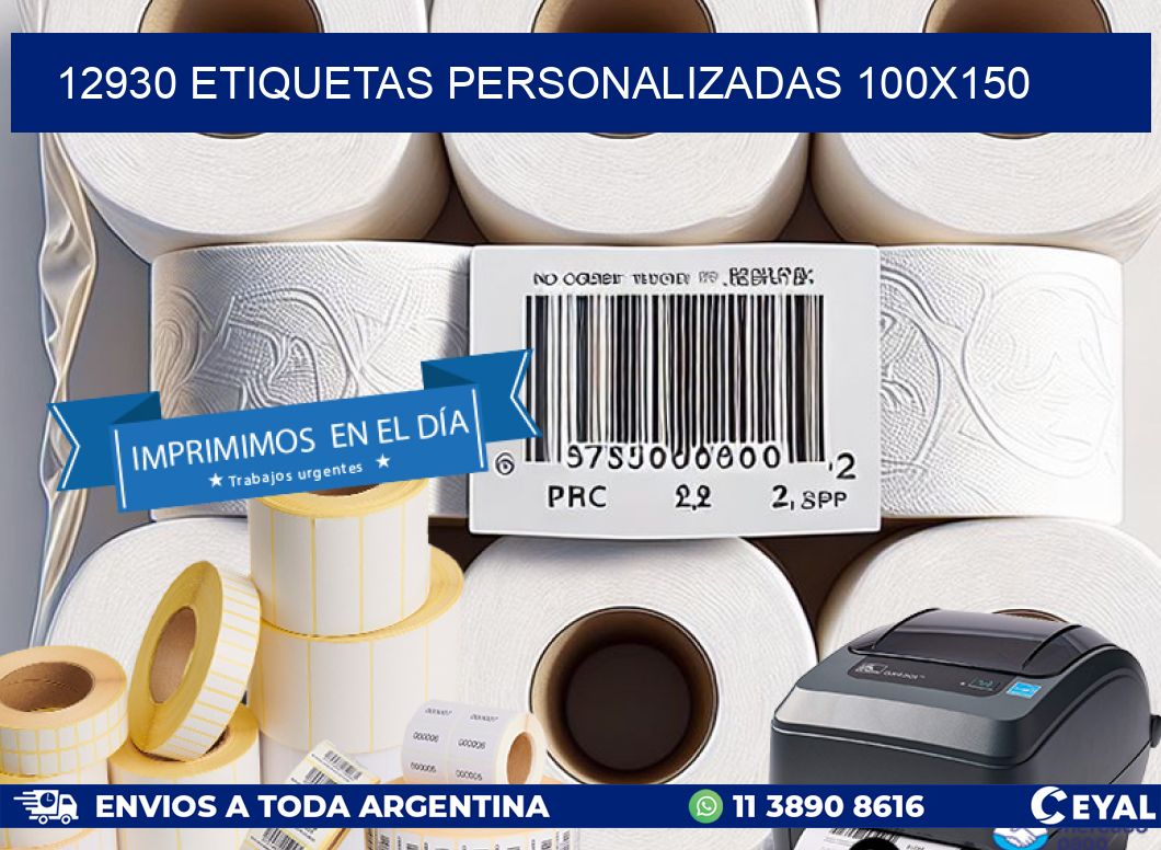 12930 Etiquetas personalizadas 100x150