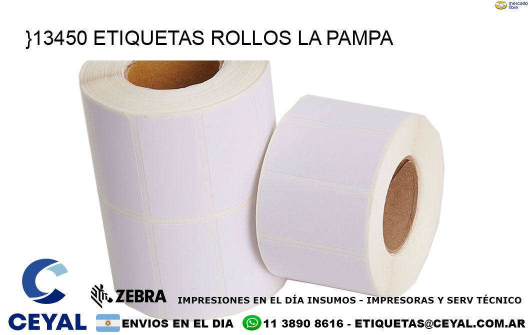 }13450 etiquetas rollos LA PAMPA