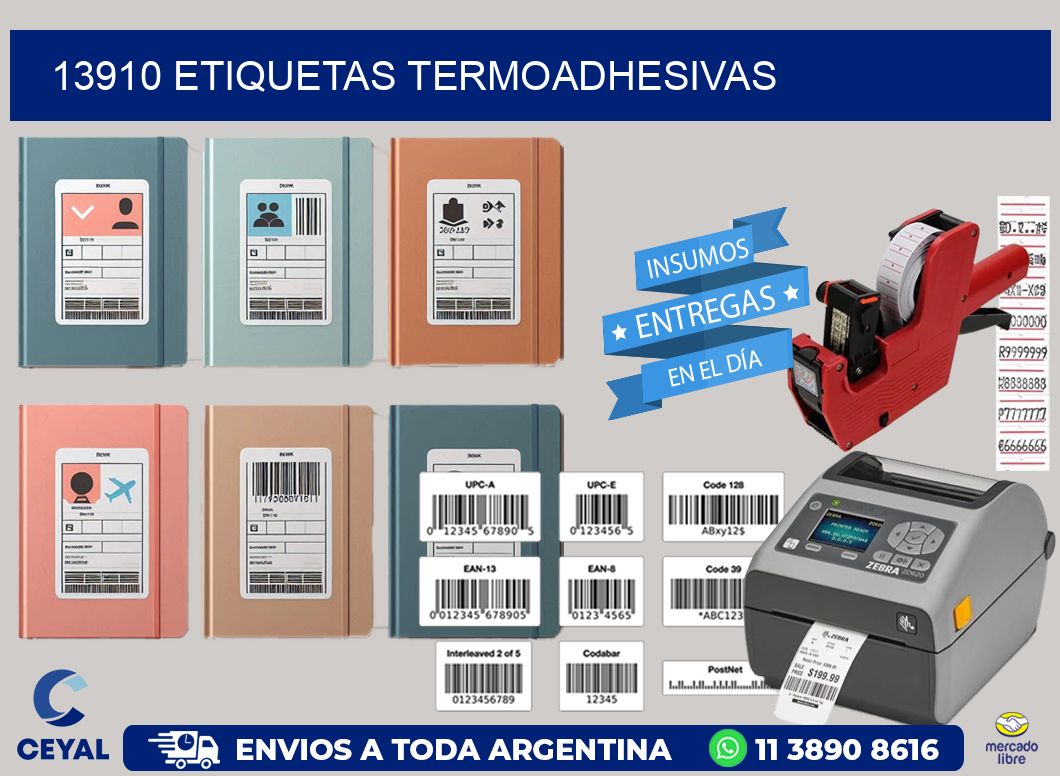 13910 etiquetas termoadhesivas