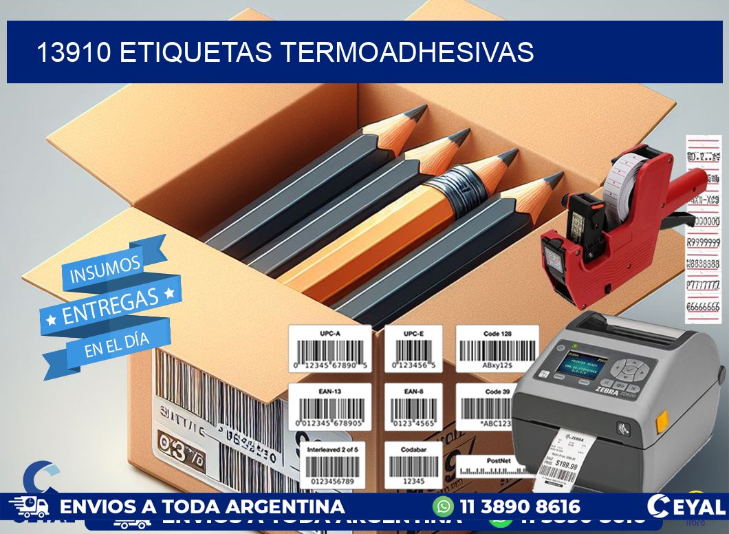 13910 etiquetas termoadhesivas