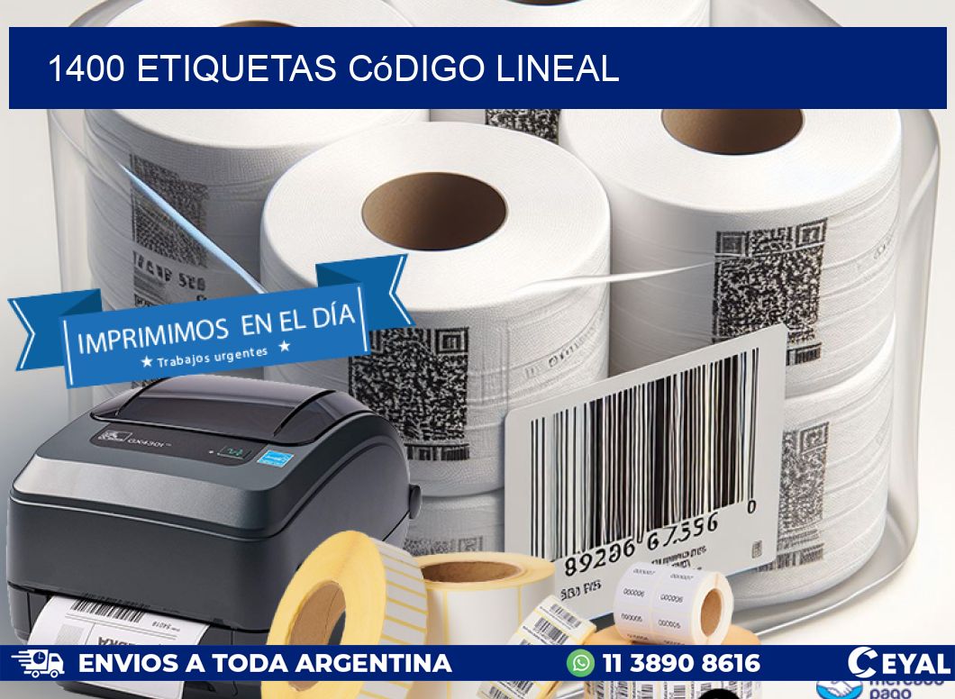 1400 Etiquetas código lineal