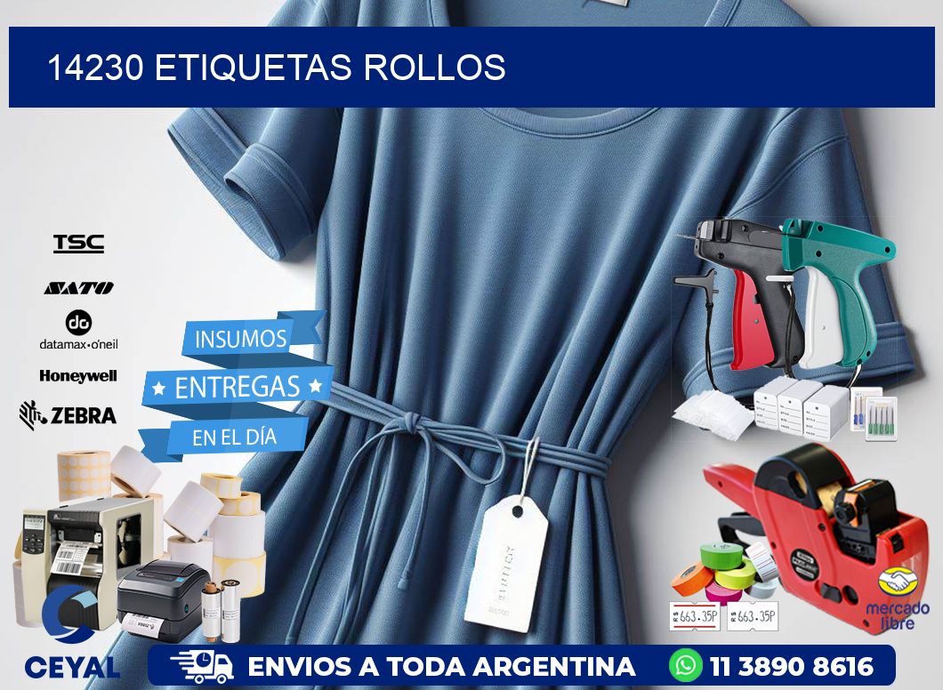 14230 etiquetas rollos
