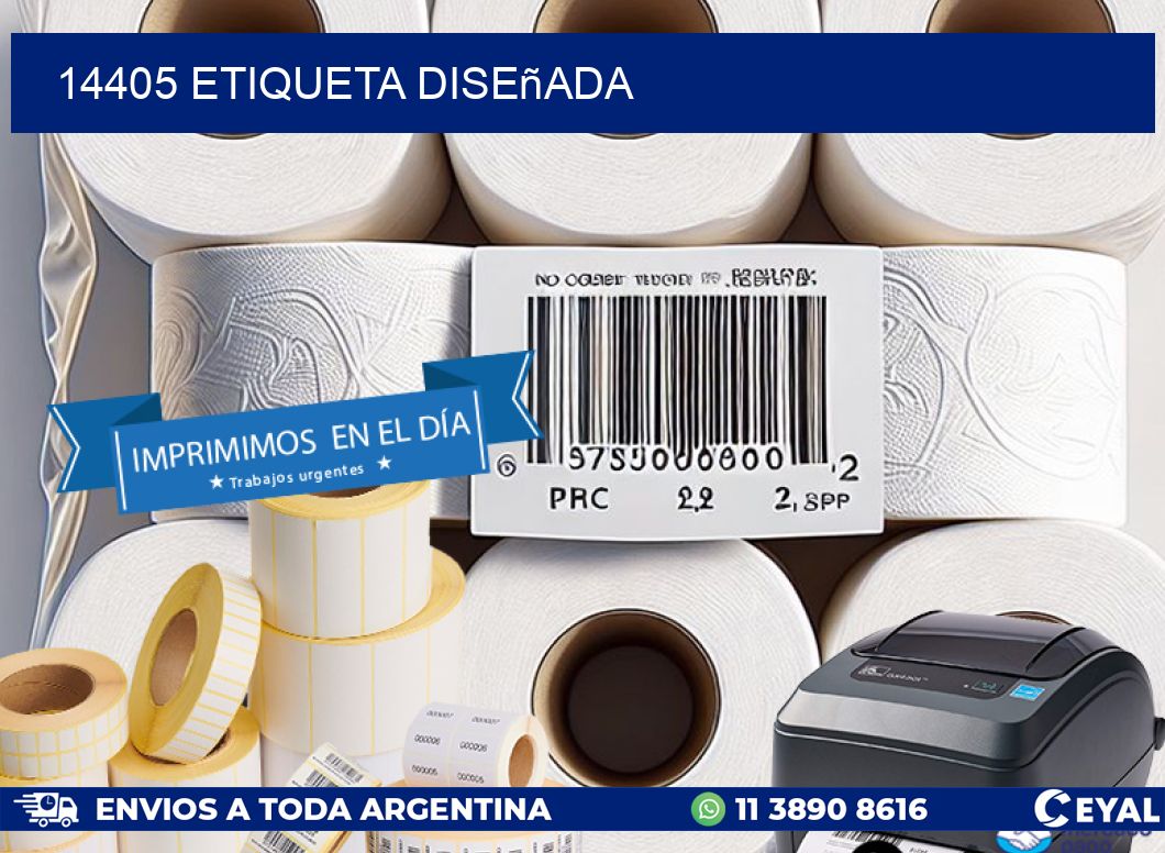 14405 etiqueta diseñada