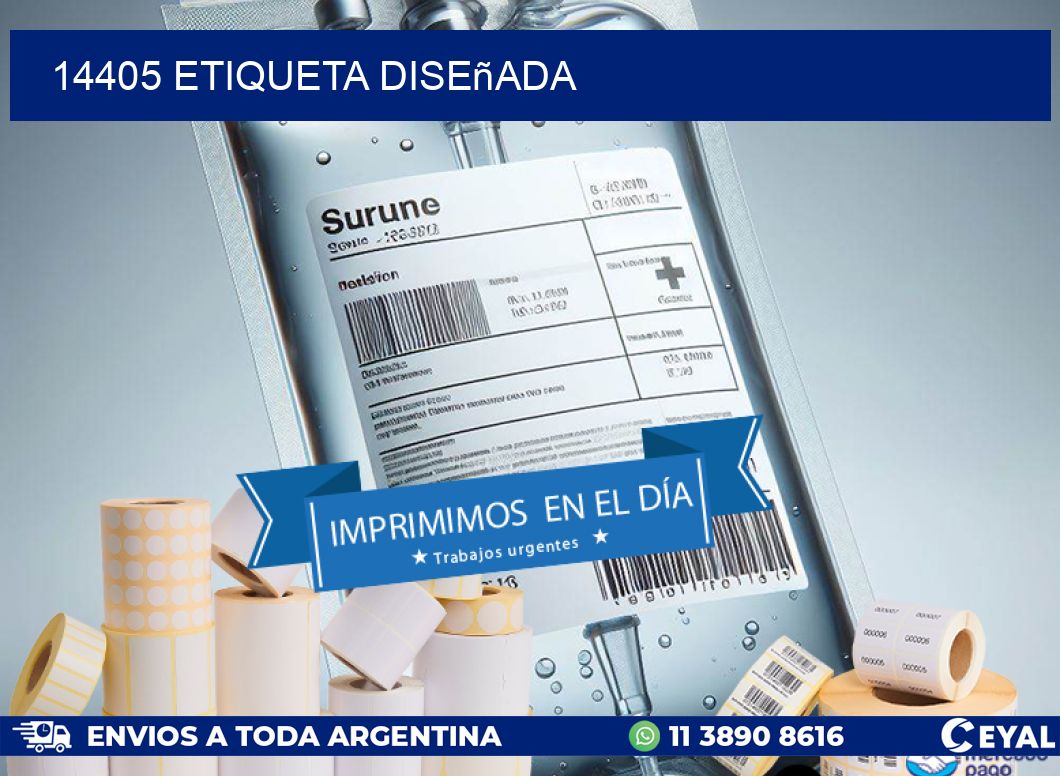 14405 etiqueta diseñada