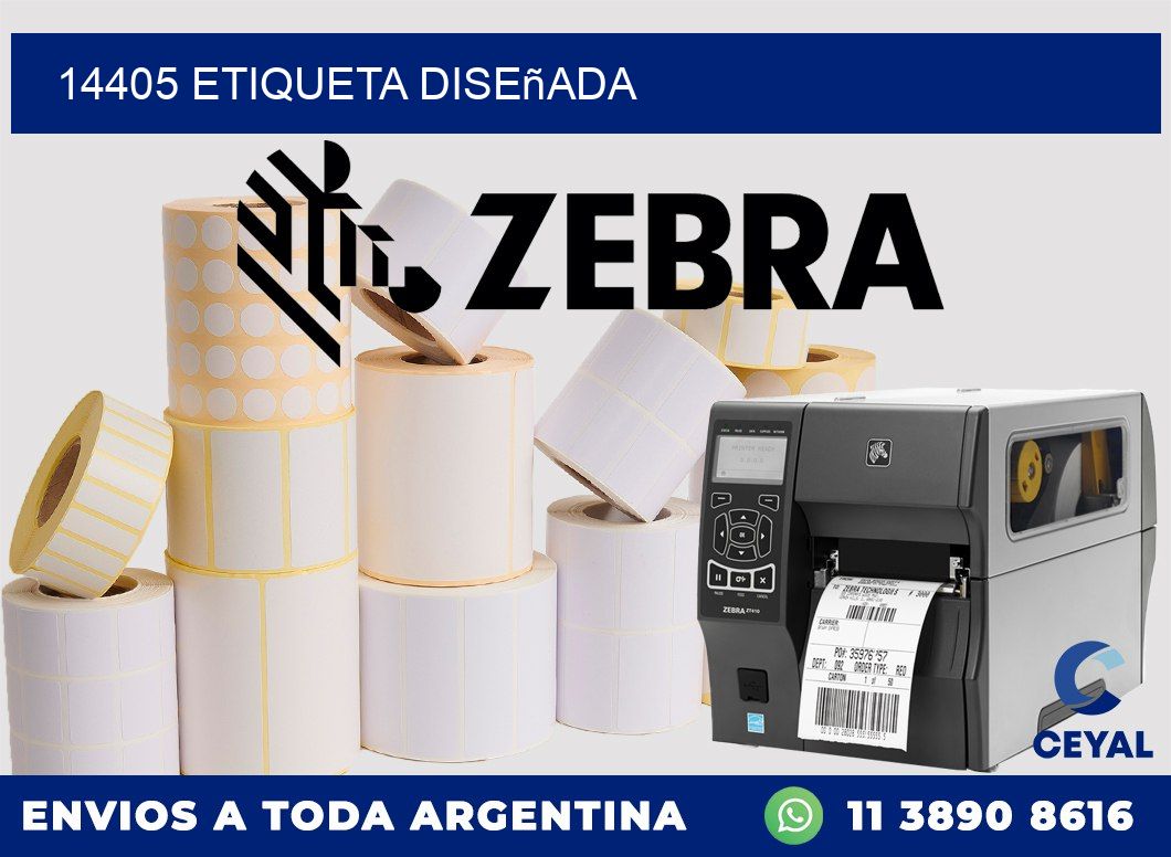 14405 etiqueta diseñada