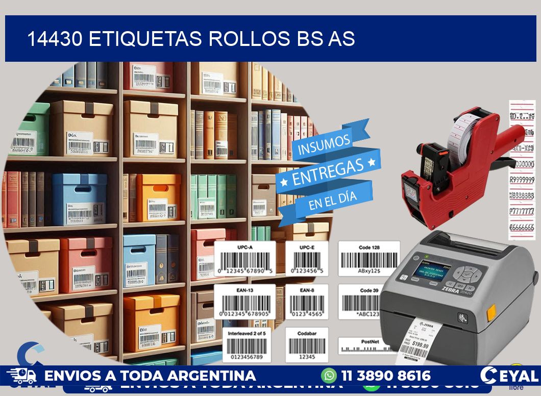 14430 etiquetas rollos BS AS