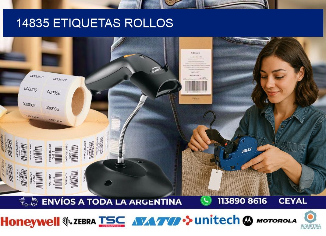 14835 etiquetas rollos