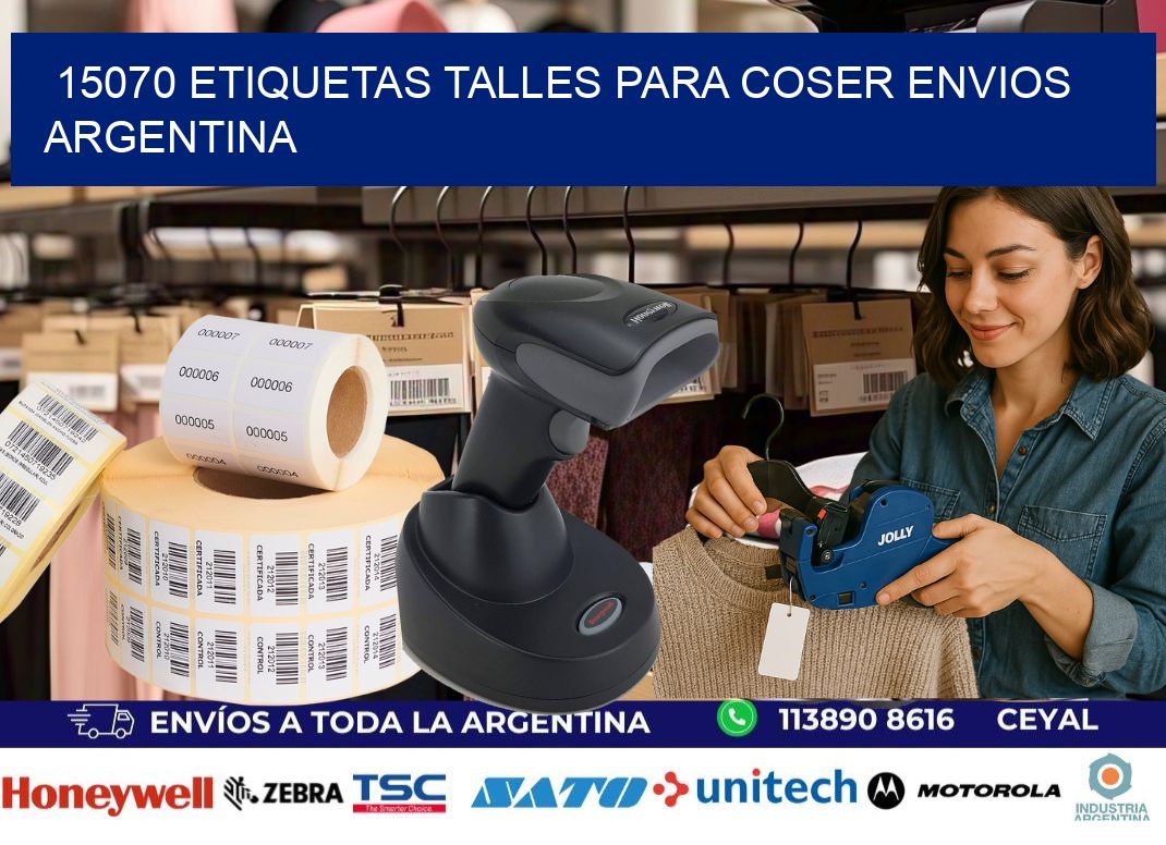15070 ETIQUETAS TALLES PARA COSER ENVIOS ARGENTINA