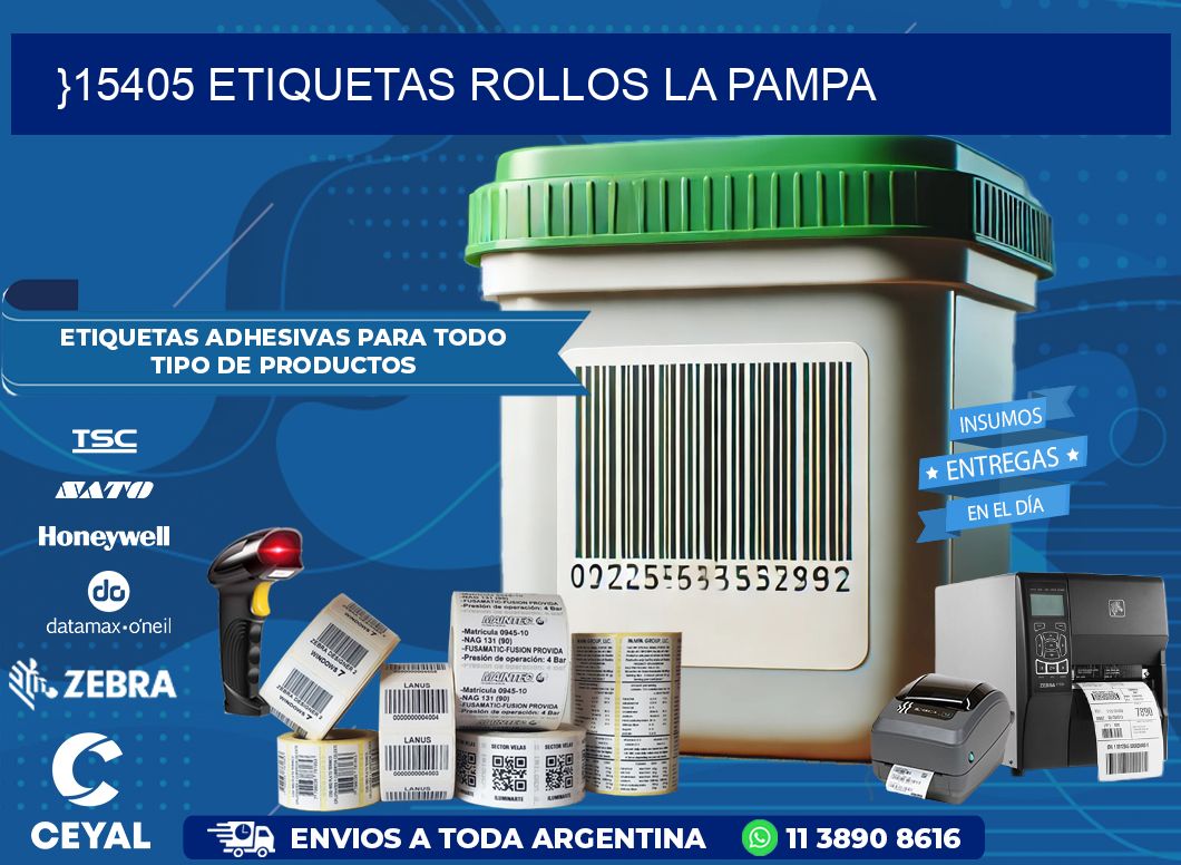 }15405 etiquetas rollos LA PAMPA
