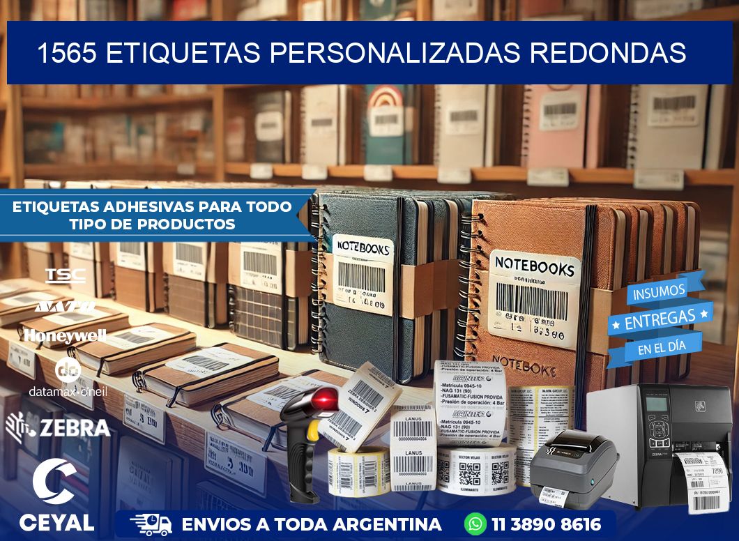 1565 Etiquetas personalizadas redondas